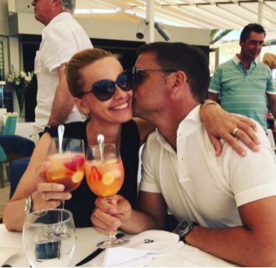 Helen De Boer with her spouse Frank de Boer